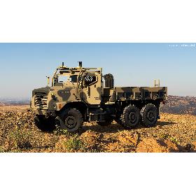 Military Medium Cargo Truck 6x6 Sand Camo 3D model